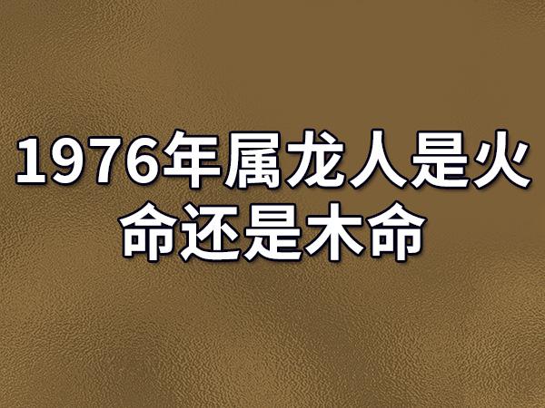 1976年属龙人是火命还是木命