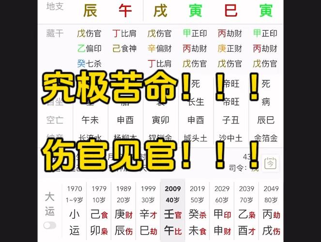 究极苦命八字之伤官见官(关注 三连帮简单看)