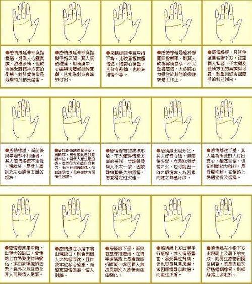 女性手相中的25种感情线线型详解教你如何看手相感情线感情线图解,和