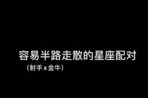 金牛座和射手座想要长久地在一起,必须付出很大的努力,然而由于理念