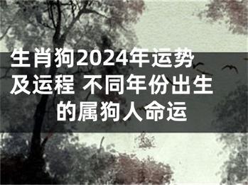 生肖狗2024年运势及运程 不同年份出生的属狗人命运